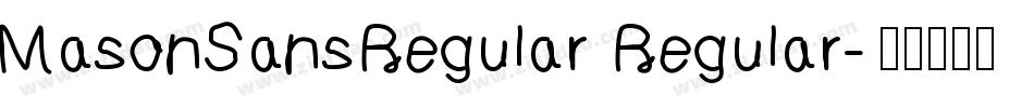 MasonSansRegular Regular字体转换